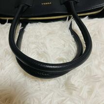 1円〜極美品●FURLA フルラ トートバッグ ビジネスバッグ ブリーフケース レザー シボ革 ブラック 大容量 肩掛け A4 3層 ビジネス 通勤_画像6