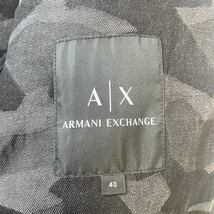 未使用並/希少XL●ARMANI EXCHANGE アルマーニエクスチェンジ アンコンジャケット テーラードジャケット カモフラ ストレッチ ロゴプレート_画像6