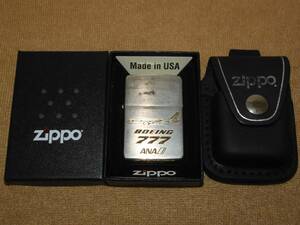 【18525】ZIPPO ジッポー BOEING ボーイング　777 ANA 1995年 オイルライター 箱 おまけ付