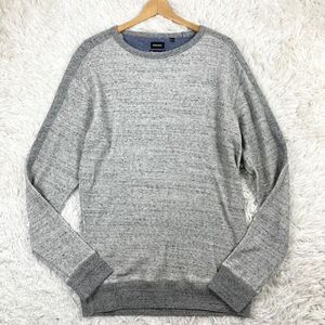 美品/XXLサイズ●DIESEL ディーゼル ロンT スウェット 長袖シャツ トップス サマーコットン サーマル ワッフル クルーネック 切替 メンズ