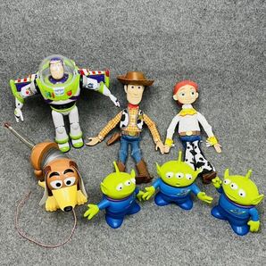 Disneディズニー TOY STORY トイストーリー 人形まとめ ウッディ/バズ/ジェシー/スリンキー/リトル・グリーン・メイ 計7体 まとめの画像1