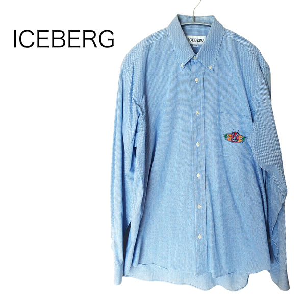 ICEBERGアイスバーグ長袖ボタンダウンシャツ　サイズM　イタリア製 
