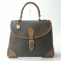 美品 USA アメリカ製 DOONEY＆BOURKE ドゥーニー＆バーク ALL-WEATHER LEATHER 牛革 シュリンクレザー ショルダーバッグ ブラウン_画像2