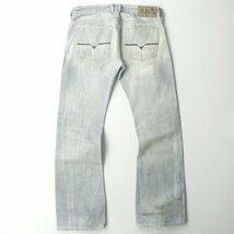 美品 イタリア製 DIESELディーゼル ZATINY 008VE ブリーチデニムブーツカット パンツ アイスブルー W29 L30 JP:S-M 【相場価格￥48,500-】_画像3