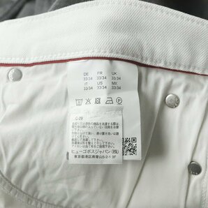 極美品 HUGO BOSS ヒューゴボス ストレッチ 後染めブラックデニム テーパード スリムパンツ ジーンズ W33 L34【参考価格￥31,900-】の画像7