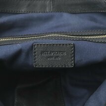 【高級ライン！HILFIGER】美品 TOMMY HILFIGER トミーヒルフィガー 牛革 シュリンクレザー ワンハンドル ショルダーバッグ 黒_画像7