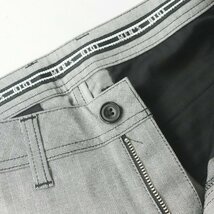 新品タグ付き 日本製 MEN'S BIGI メンズビギ ヘリンボーン ストレッチ 5ポケット スリム ストレートパンツ グレー S【定価￥15,400-】_画像5