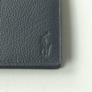 新品未使用 POLO RALPH LAUREN ポロ・ラルフローレン 牛革 シュリンクレザー 二つ折り ロングウォレット 長財布 紺【参考価格￥23,100-】の画像7