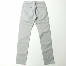 新品タグ付き 日本製 MEN'S BIGI メンズビギ ヘリンボーン ストレッチ 5ポケット スリム ストレートパンツ グレー S【定価￥15,400-】_画像3