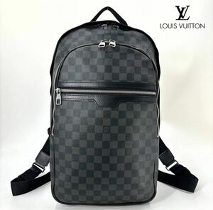 LOUIS VUITTON/ルイ ヴィトン●ミカエル●ダミエ グラフィット●N58024●リュックサック/バックパック●メンズ●ブラック