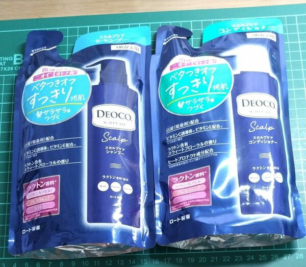  デオコ スカルプケアシャンプー つめかえ用 370ml×1スカルプケアコンディショナー 詰替用 370g