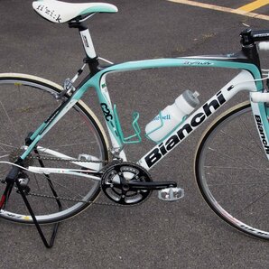 1,000円~ Bianchi/ビアンキ フルカーボン ロードバイク サイズ53 約8700g 2x10s 105 5700シリーズ FSA GOSSAMER CK-6020 Mavic AKSIUM RACEの画像3