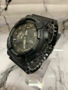 【1円スタート】【電池交換済】G-SHOCK CASIO カシオ 腕時計 アナデジ ブラック クォーツ GA-110