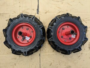 BRIDGESTONE ブリヂストン 中古　タイヤ ホイール　付き 4.00-7 2本セット 管理機 耕耘機 耕うん機　バインダー　BS 農機具