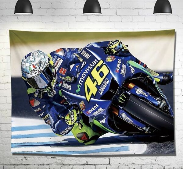 ★アウトレットセール★ 新品 95 x 75 cm 壁掛け #46 バレンティーノ・ロッシ VR46 MotoGP YZF-R1M レーシング 車庫 オートバイ関連グッズ