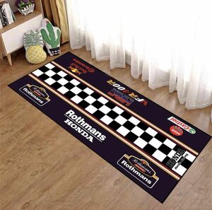 ★アウトレットセール★ 新品 ロスマンズ Rothmans VFR400 HRC MotoGP 40 x 120 cm カーペット マット オートバイ関連グッズ