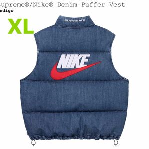 Supreme x Nike Denim Puffer Vest ダウベスト