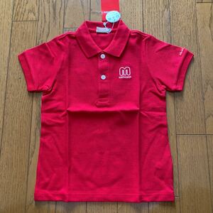 SALE new goods Miki House polo-shirt with short sleeves 110 red red Logo embroidery Golf 