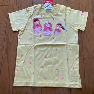 SALE 新品　ミキハウス　日本製　半袖Ｔシャツ　120 黄色　キッズ Tシャツ ジュニア 子供 