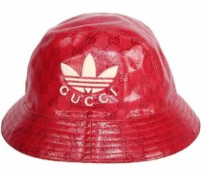 新品 未使用 アディダスグッチ メンズ レディース バケットハット Ｍサイズ イタリア製 GUCCI BUCKET HAT ロゴ 帽子 グッチ アディダス