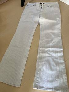 [ beautiful goods ] boots cut stripe white Tornado Mart Denim pants lady's beautiful series 
