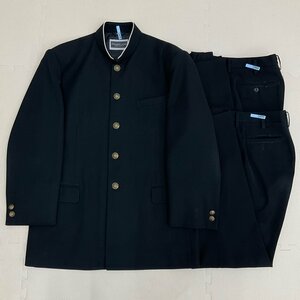 U614/S1116( used ) Nara prefecture raw piece city . green pieces . junior high school man . uniform 3 point /180A/W70/W73/. Ran / winter trousers / round color /FRASERLAND/ black / standard type school uniform /