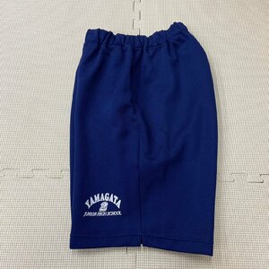 Y555/Y(中古) 山形県 山形市立 第二中学校 体操着 1点 /指定品/校名入り/LLサイズ/ハーフパンツ/紺/KANKO/体育着/女子生徒/大きいサイズ