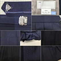 O621/(中古)山形県 山形市立第八中学校 女子制服4点 /M/L/W64/丈59/セーラー/スカート/スカーフ/半袖/合服/紺/夏服/高校/女子学生/学生服_画像9