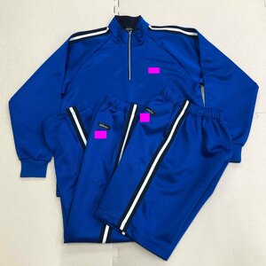 M611/( used ) Tochigi prefecture Utsunomiya industry high school gym uniform 3 point / designation goods /M/ long sleeve / long trousers / shorts / blue series /mieux/ jersey / man . raw ./. industry raw goods 