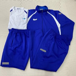 Y601/T( used ) Tochigi prefecture Utsunomiya writing star woman high school gym uniform 4 point / old design /. name entering /M/L/ long sleeve / short sleeves / long trousers / shorts / blue / white / woman raw ./. industry raw goods 