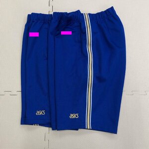 M640/Y( used ) Tohoku direction . name unknown gym uniform 2 point /O/XO/ shorts / blue series /asics/ man . raw ./ gym uniform / physical training put on / jersey 
