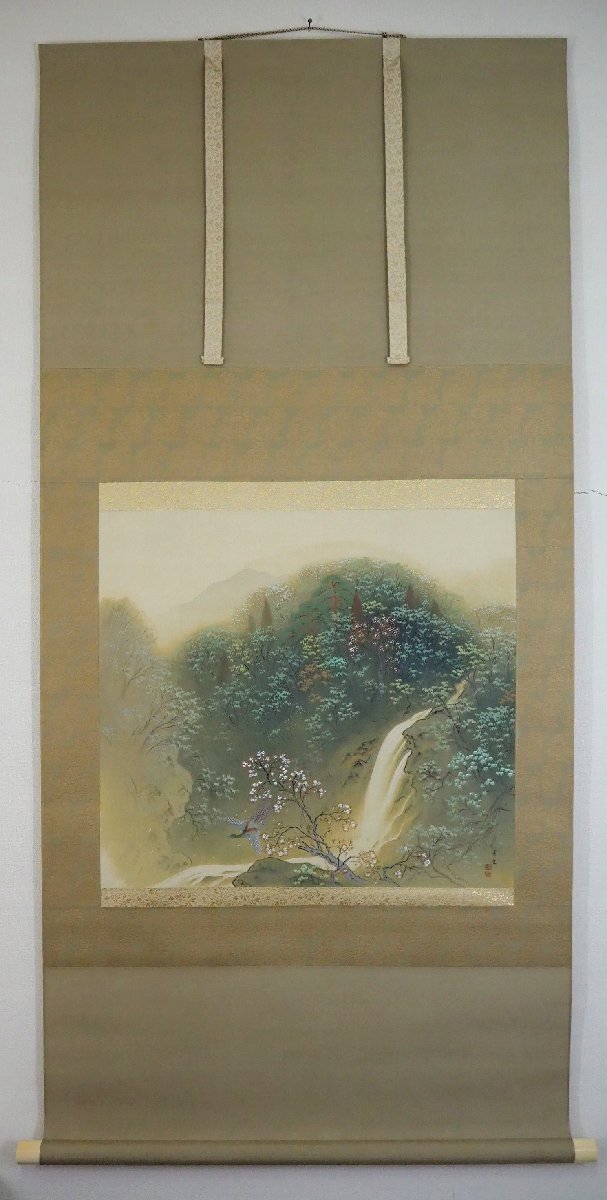 B-1262平田松堂 肉筆紙本 朝顔図 共箱 二重箱 掛軸/日本画家 華族 師・川合玉堂 パナソニック社長 書画 B-1262平田松堂 肉筆紙本 朝顔図 共箱 二重箱 掛軸/日本画家 華族 師・川合玉堂 パナソニック社長 書画
