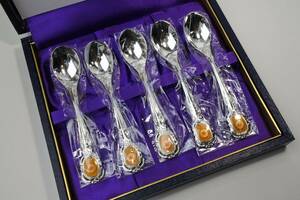 Imperial Family special souvenir heaven .. under .. entering the 7 treasures spoon 5ps.@ unused goods 