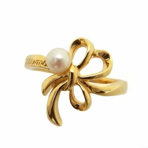  Mikimoto (MIKIMOTO) K18 baby жемчуг кольцо примерно 4.0mm 3.9g 10 номер желтое золото 18 золотой жемчуг кольцо аксессуары ювелирные изделия стоимость доставки 880 иен 
