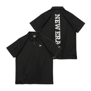 ★新品★ NEWERA GOLF 半袖 鹿の子 ポロシャツ Vertical Bandana Logo　ブラック Lサイズ　ゴルフ