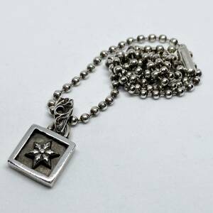 CHROME HEARTS クロムハーツ FRAMED STAR フレームドスター ペンダントトップ & ボールチェーン ネックレス