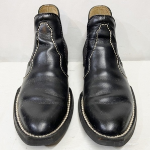 CEDAR CREST セダークレスト サイドゴア レザーショートブーツ ブラック 靴の画像2