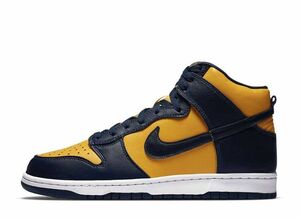 US10/28cm◆Nike Dunk High Sp Michigan ナイキ ダンク ハイ ミシガン イエロー/ネイビー スニーカー 靴 CZ8149-700