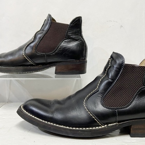 CEDAR CREST セダークレスト サイドゴア レザーショートブーツ ブラック 靴の画像3