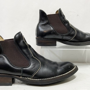 CEDAR CREST セダークレスト サイドゴア レザーショートブーツ ブラック 靴の画像4