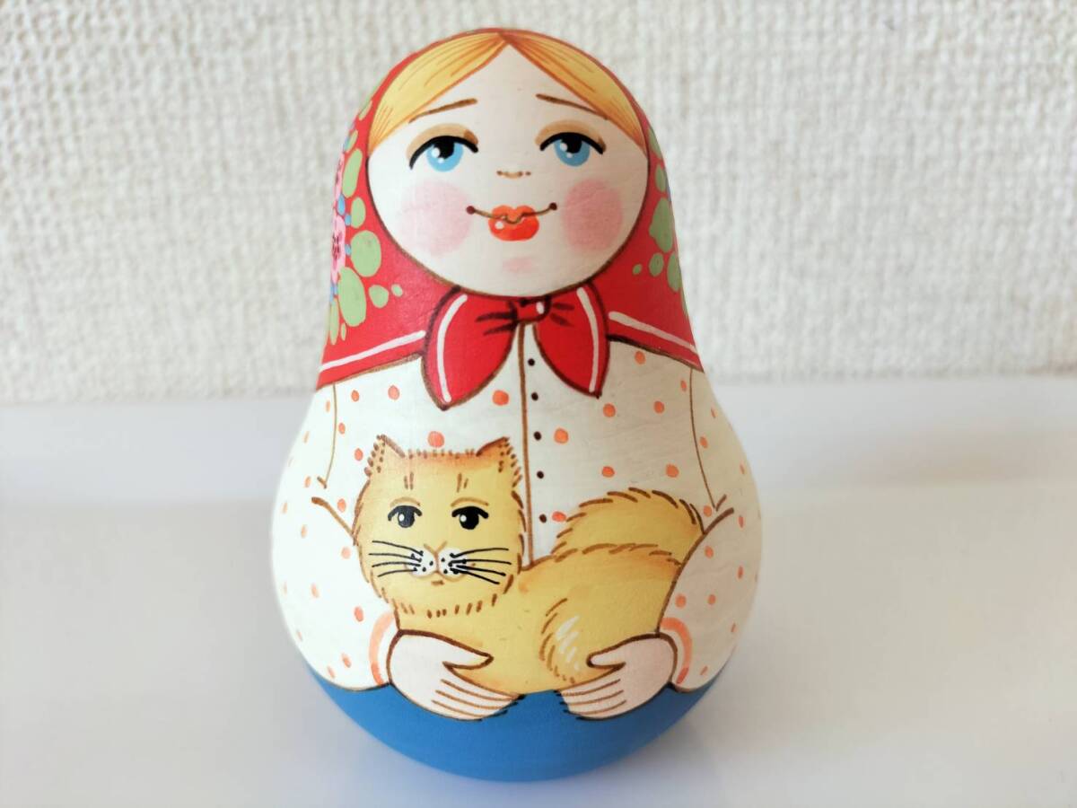 [IBN091] قطة بهلوان للسلع الروسية الشمالية من إيفانتسوفا, العناصر اليدوية, الداخلية, بضائع متنوعة, زخرفة, هدف