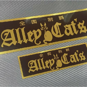 アーリーキャッツ ゴールドメッキステッカー・2枚セット・Alley Cats・弥生・ピエロ・CSR・スペクター・暴走族・旧車會の画像1