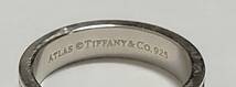 ●TIFFANY＆Co ●アトラスリング　SILVER 925　SV925 シルバー925刻印　リング　レディース　 指輪　3ｇ　9号　美品_画像2