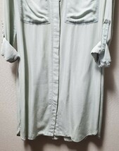 ●ZARA●デニム　長袖　ロング丈シャツ　ワンピース　レディース　Mサイズ　きれいめ_画像3