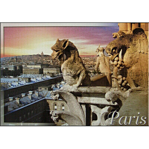 ポストカード ノートルダム大聖堂 ガーゴイル フランス パリ 日本未発売 送料無料★060