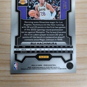 175枚限定 2023-24 Panini Prizm Basketball rui hachimura white Prizm 限定パラレル NBAカード 八村塁 レイカーズの画像2