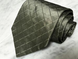699 jpy ~ Calvin Klein necktie khaki series block check pattern 