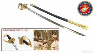 【米軍放出品】WKC アメリカ海兵隊下士官刀 USMC セレモニアルドレスソード 鞘付 30インチ M1859 NCO SABER ミリタリー(140)XD18JK-2#24