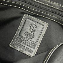 1円【入手困難品】定価14万 コーチ COACH メッセンジャーバッグ ショルダーバッグ 斜め掛けA4可 レザー 本革 ブラック 黒 メンズ ビジネス_画像9