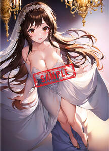 P126 water . thousand crane she,... does high resolution high quality A4 size art cosplay sexy same person ..fechi high resolution illustration poster AI
